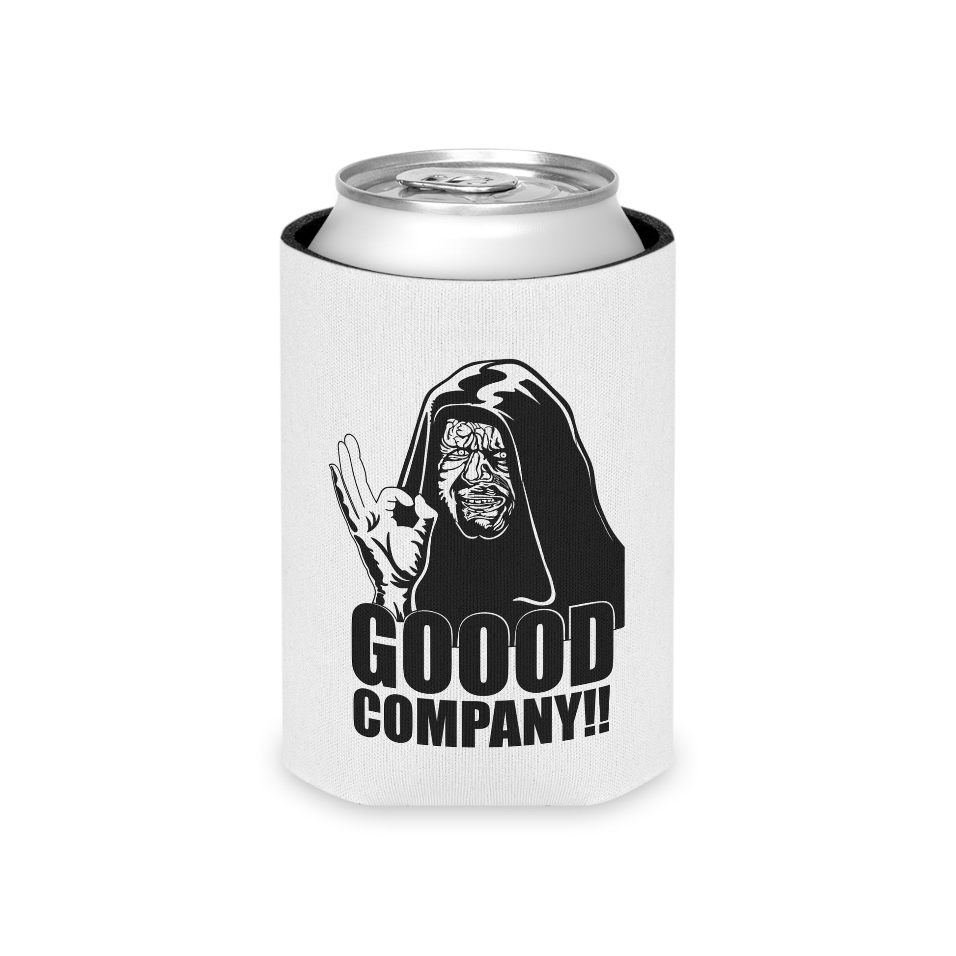 Can Cooler — Good Company Black & White Logo Koozie