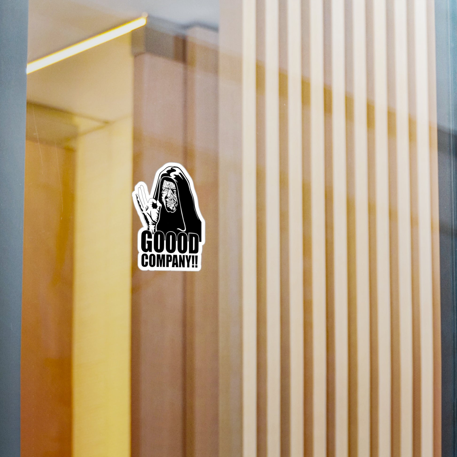 Gothic 'Gooood Company!!' Kiss-Cut Vinyl Sticker