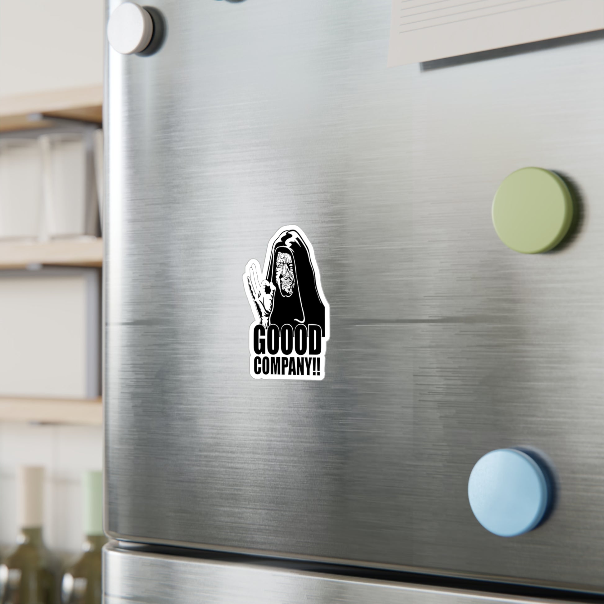 Gothic 'Gooood Company!!' Kiss-Cut Vinyl Sticker