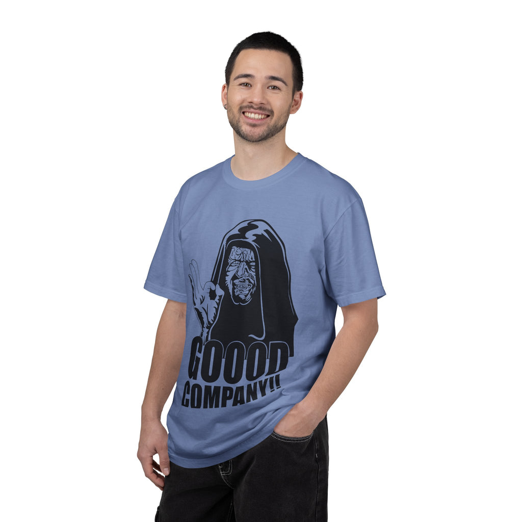 Good Company Unisex Garment-Dyed T-shirt | Fun Graphic Tee, Casual Wear, Gift for Friends, Humor Shirt, Anytime Outfit